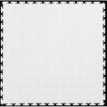 Lock-Tile Lock-TileÂ PVC Floor Tiles, , 19.5x19.5", Coin, White LK003
